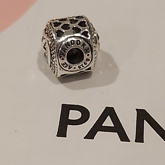 Auth PANDORA *RETIRED* Sterling Silver ESSENCE Passion Heart w/CZ's 796081CZ - Picture 11 of 12